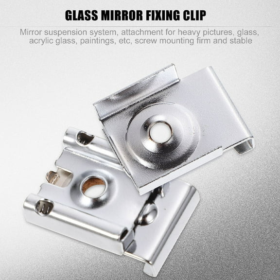 OATIPHO Small Mirror Clips Metal Mirror Holder Clips Stainless Steel 12-Pcs