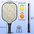 thumbnail image 4 of Pickleball Paddles Set,Pioneer Flower Floral Print Pattern Fiberglass Surface Pickleball Racket Set with 2 Indoor Outdoor Pickleball Balls and Pickleball Bag,Pickle-ball Equipment, 4 of 6