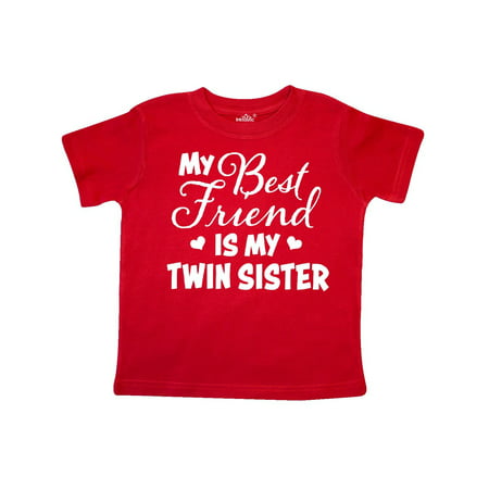 My Best Friend is My Twin Sister with Hearts Toddler (Best Friend Sister Shirts)