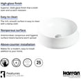 thumbnail image 3 of Karran Usa Vc-428 Valera 18-1/4" Circular Vitreous China Vessel Bathroom Sink - White, 3 of 5