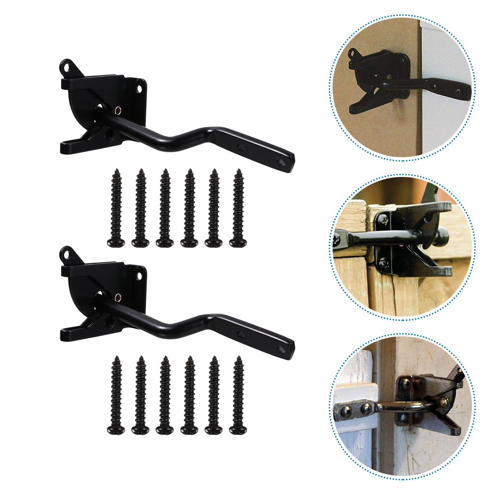 Myenne 2 Sets Gravity Locking Automatic Latch External Door Latch Garden Gate Latch