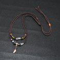 thumbnail image 4 of Collier en acier inoxydable et cuir pour homme, 4 of 5