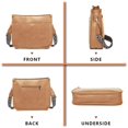 thumbnail image 5 of AUYOCO Bolso bandolera de piel vegana para mujer, bolso cruzado con correa para guitarra, bolsillos con cremallera, bolso de hombro, 5 of 5