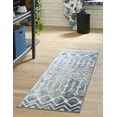 thumbnail image 2 of Rugs.com Bohemian Trellis Collection Rug – 12 Ft Runner Vintage Blue Low Rug Perfect For Hallways, Entryways, 2 of 8