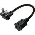 thumbnail image 5 of 90 Degree Angled 0.5M/1.6FT Nema 1-15P to 1-15R Extension Cable,Polarized US 2-Prong Male-Female Extension Power Cord (Polarized Elbow/0.5M), 5 of 5