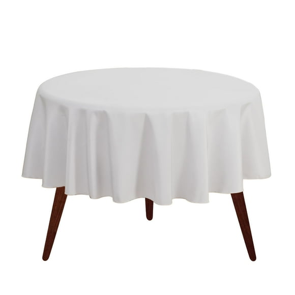 Mantel redondo Gee Di Moda, 229 cm, blanco, para mesa de 76 a 152 cm