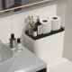 thumbnail image 2 of Bandeja para tanque de baño, madera de roble, con cesta de almacenamiento de 13 pulgadas, 2 of 7