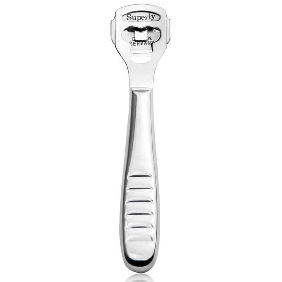 Hard Skin Callus Cutter Planer - Corn & Dead Skin Remover for Feet, Stainless Steel Pedicure Tool with 10 Replacement Blades, Washable, Quick-Dry, Lightweight, Professional & Home Makeup Organizers