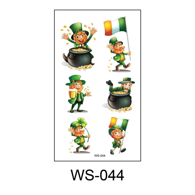 480 Pieces Valentine's Day St. Patrick's Day Stickers for Kids Multi Color  Heart Sticker Irish Shamrock Sticker Leprechaun Clover Sticker for
