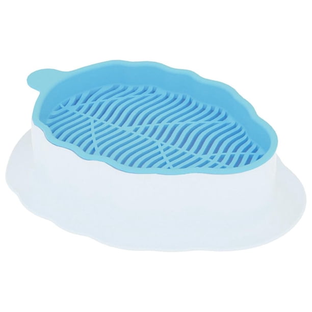 Bandeja de hierba para gatos, caja hidropónica para gatos, bandejas de propagación y germinación, germinación en tierra. Blanco Color Azul