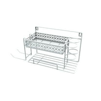 Bathroom Hair Blow Dryer Holder and Hot Tool Organizer Wall Mounted, Countertop Hair Appliance Caddy Shelf Metal Vanity Storage Rack for Straightener and Curling Iron