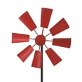 thumbnail image 1 of Pastoral hierro multicolor t'y jardín plug-in molino de viento giratorio jardinería patio villa decoración al aire libre molino de viento plug-in (rojo vino), 1 of 5