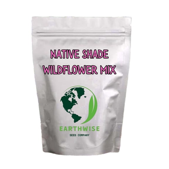 Earthwise Shady Native Wildflower Seed Mix for Shade Gardens and Pollinator Areas, Shade Tolerant Blend, 1/4 lb, Covers up to 175 Sq ft
