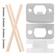 thumbnail image 1 of KAKOWELY 1 Set Latch Strike Plate Iron Silver Secure Locking for Installation, 1 of 8