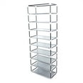 thumbnail image 4 of UWR-Nite Free Standing 10-Tier Foldable Metal Shoe Tower, 25 Pair Nonwoven Fabric Cover Shoe Storage Organizer Unit Entryway Shelf Stackable Cabinet Durable Metal Shelves, 4 of 7