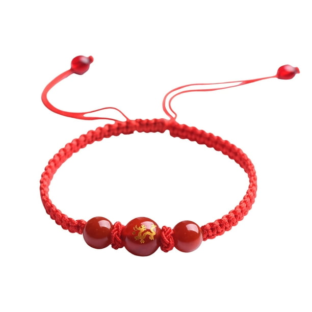 2024 Año Nuevo de la Cadena Roja Pulsera Ajustable Charm Bracelet Animal Chino Buena Suerte Pulsera Joyería Regalos para Mujeres Hombres
