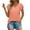 Pink, variant on Tbopshirt Womens Top Women Fashion Solid Casual V-Neck Short Sleeve Loose T-Shirt Blouse Tops