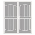 thumbnail image 3 of 72" X 80" Prehung door Universal/Reversible Hinging Surface Mount Steel Security Door With Perforated Metal Screen Without Lock, 3 of 5