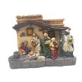 thumbnail image 2 of Belén navideño iluminado, estatua de resina de 29 x 14 x 24 cm, a mano, ligero, con música. Adorno de escritorio., 2 of 7