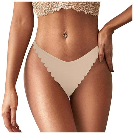 

WZHKSN Women S Solid Panties Black Beige Underwear Briefs 1-Pack