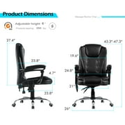 YODOLLA Ergonomic Reclining Office Chair Adjustable Height Computer Chair Big and Tall Executive Swivel Fabric Chair With Footrest for Office, Home,Gray