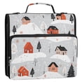 thumbnail image 5 of FORMRS Zipper Binder with Shoulder Strap 2-inch Ring 500 Sheet Capacity File Bag, Cartoon Red Houses, 5 of 5