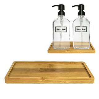 Glass and Bamboo Soap Dispenser Pure Soap 17 fl oz
