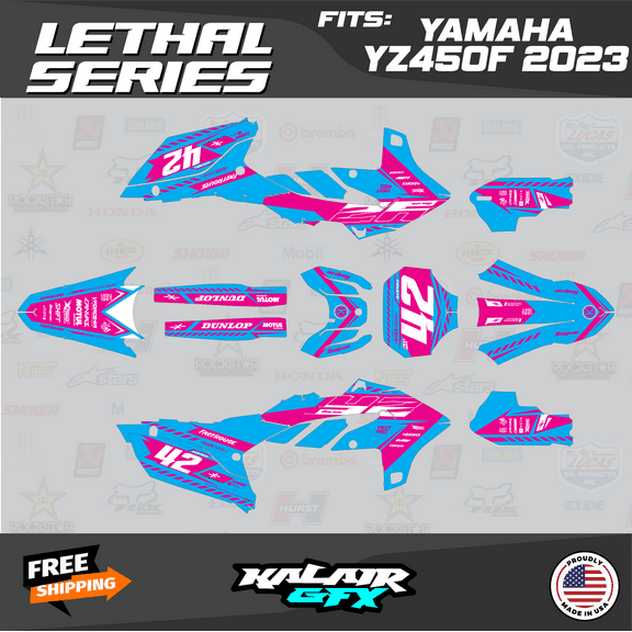 Kalair GFX Graphics Kit for Yamaha YZ450F (2023) Lethal Series
