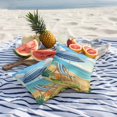 thumbnail image 5 of Welcome Summer Beach Outdoor Pillow Covers Pack of 2 Coastal Watercolor Ocean Sky Flower Lounger Leaf Waterproof Throw Pillow Covers Decorative Cushion Cases for Patio Garden Tent Balcony 16x16 inch, 5 of 9