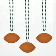 Green Bead W/Football Disc - Jewelry - 150 Pieces
