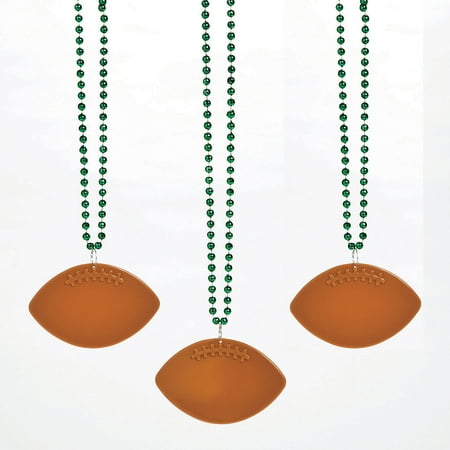 Green Bead W/Football Disc - Jewelry - 150 Pieces