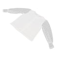thumbnail image 3 of Camiseta de mujer con cuello redondo y encaje transparente Nikou XL color blanco, 3 of 15