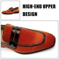 thumbnail image 2 of Mens Velvet Loafers Dress Shoes Loafers for Men Tuxedo Suit Shoes, Orange/24, 13 US, 2 of 5