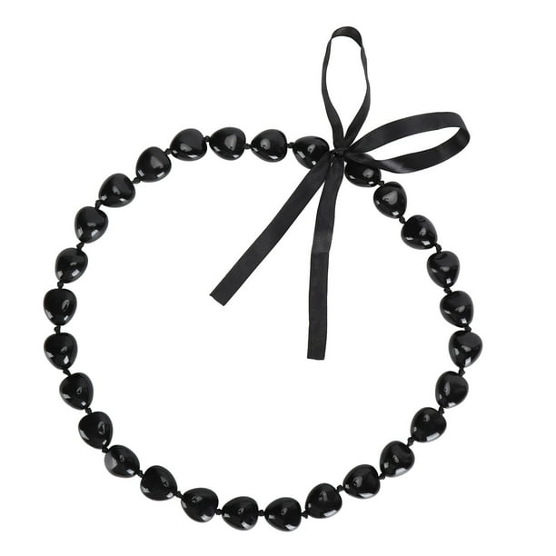 Collar Con Símbolo De Buena Suerte Kukui Nut Lei, Delicado Collar De Tuerca De Resina Con Lazo Para Graduación, Iluminación Y Guardia. Para Amigos Y Familiares