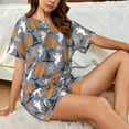 thumbnail image 6 of Womens Pajama Sets With Pocket, halloween pumpkin Lounge Sets Short Sleeve Sleepwear PJ Sets for Women, 6 of 6
