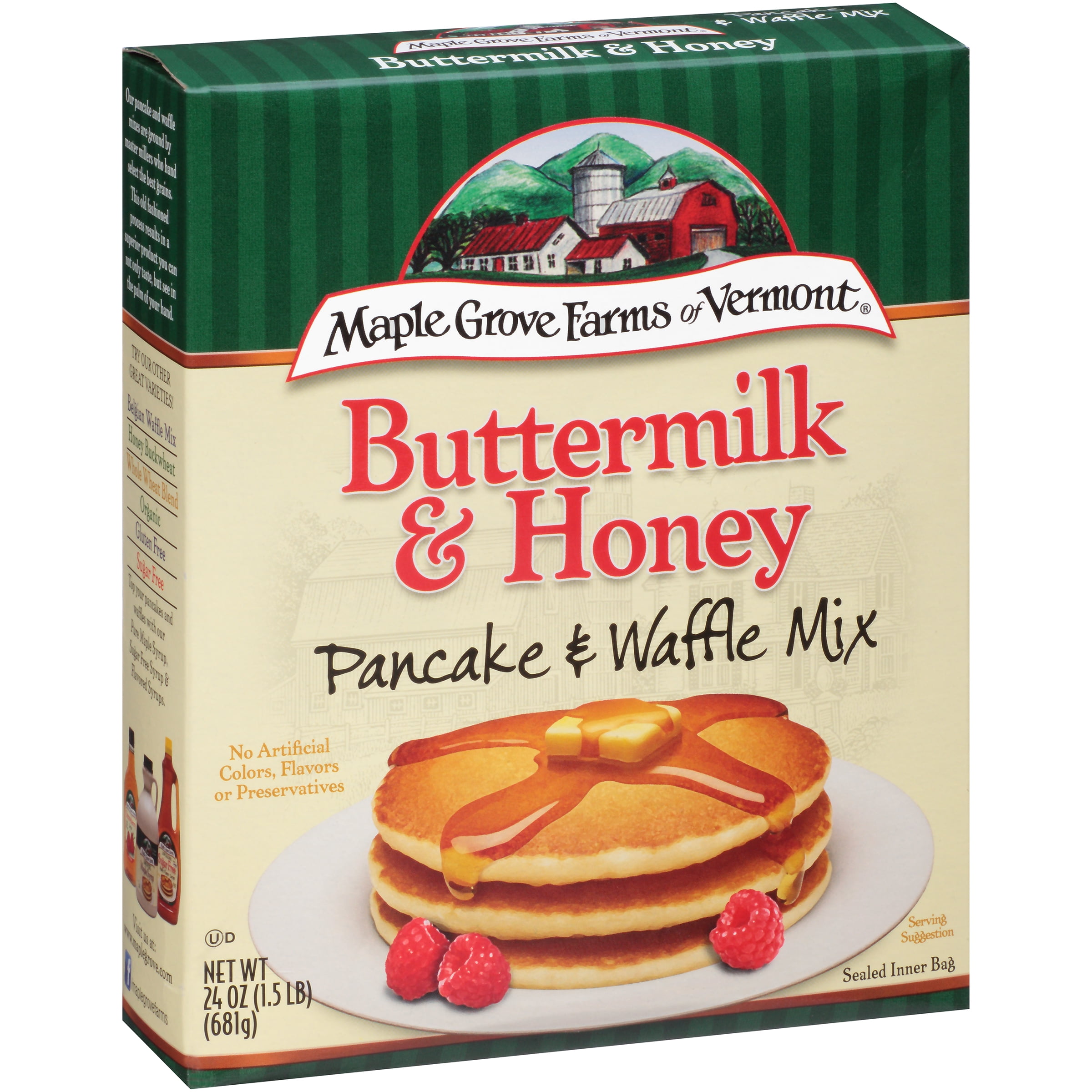 Maple Grove Farms Pancake & Waffle Mix, Honey Buckwheat, 24 Oz by Maple Grove Farms