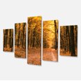 thumbnail image 2 of Pathway in Yellow Autumn Forest - Forest Canvas Art Print, 2 of 3