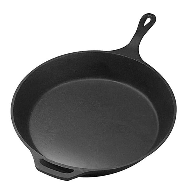 15 in. PreSeasoned NonStick Cast Iron Skillet, Black