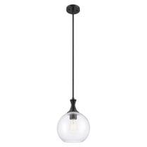 415-1S-BK-G122-10 Innovations Lighting Astor - 1 Light Stem Hung Mini-Pendant-10 Inch Wide and 13.75 Inch Tall-Matte Black Finish