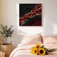 thumbnail image 4 of Canvas Wall Art Black Gold Marble Canvas Art Print Rose Red Luxury Modern Abstract Texture Pictures Wall Decor for Living Room Bedroom Artwork Decorations Stretched Framed Ready to Hang 10"x10", 4 of 9