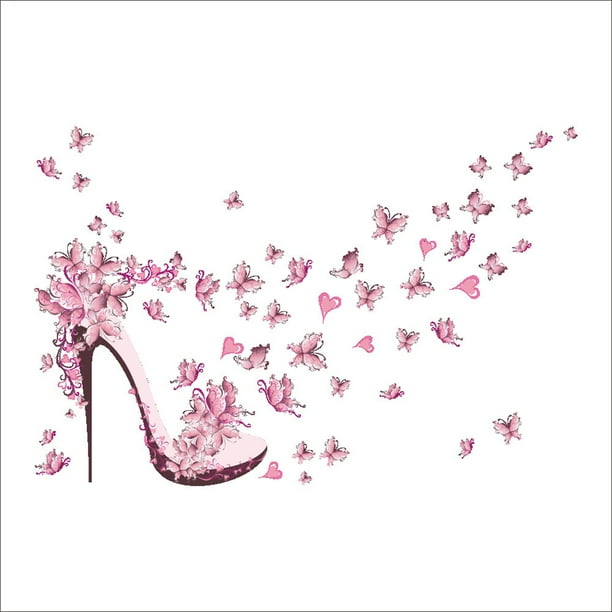 Pink clearance butterfly heels