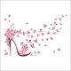thumbnail image 1 of Advancent Adhesivo de pared Rosa mariposas tacones papel tapiz liso extraíble dibujos animados de doble cara accesorio plano extraíble para el hogar Decoración del hogar Advancent HA075208-00, 1 of 6