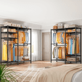 thumbnail image 4 of Clothing Rack 680LBS Capacity Garment Clothes Rack,Metal Wadrobe Closet with Wire Shelves，Black, 4 of 7