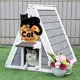 thumbnail image 5 of KAIYANG Letrero de madera con diseño de gato negro divertido, aquí vive un gato mimado, arte de pared para gatos, adorable regalo para amantes de los gatos, decoración de criaderos, placa colgante par, 5 of 5