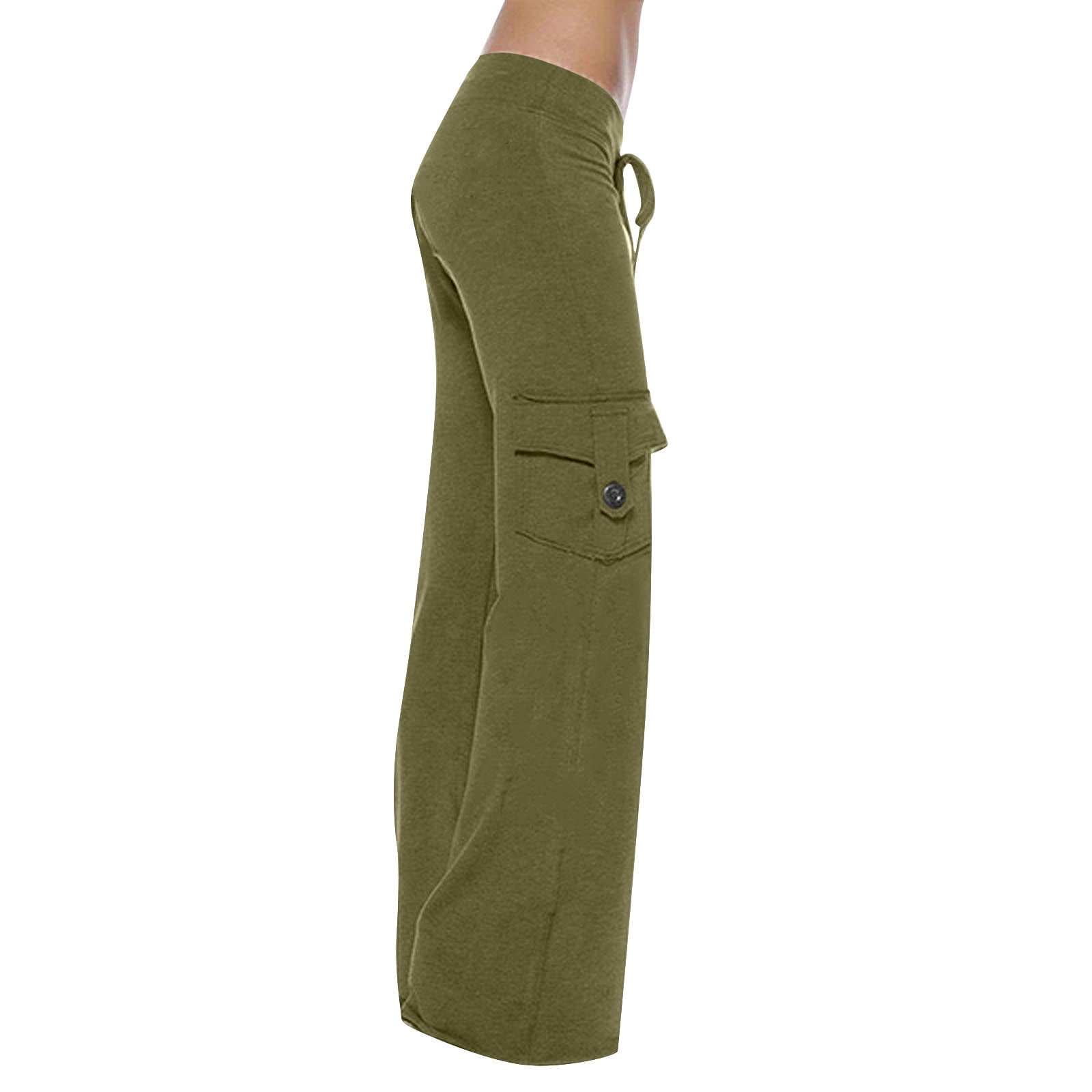 Plus Size Cargo Pants for Women High Waisted with Pockets Wide Leg ...