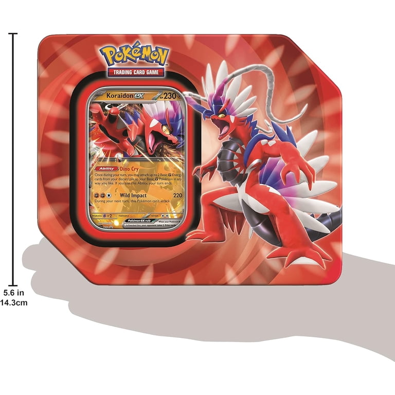Pokemon Paldea Legends Tin Card Game, Koraidon ex, 5 Booster Packs