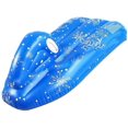 thumbnail image 1 of Inflatable Snow Sled Snow Tube Winter Sleigh Snow Sled Snowflake Pattern Portable Snow Rider Snow Racer Motorboat for Winter Holiday Skiing Water Games (Blue), 1 of 8