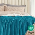 thumbnail image 6 of U by Bedsure Sherpa Fleece King Size Teal - Thick and Warm, Soft and Fuzzy Blanket,108x90 inches, 6 of 6