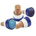 thumbnail image 5 of WIRESTER 4pcs Set Bohemian Mandala Ceramic Cork Wine Bottle Stopper Wine Corks Crafts, 5 of 7