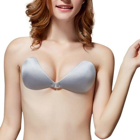 

TZNBGO Invisible Bandeau Bra for Women Seamless Bras Push Up Bras Backless Bra Minimizer Bras Non Wired Summer Bra Thickening Swimsuit Silicone Breast Patch Summer Bra Thickened Swimsuit SiliGray